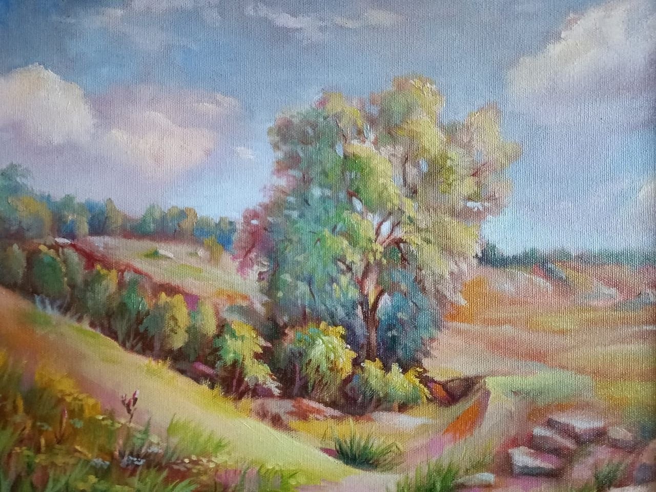 Сивороги верба, 40×30 см — картина ручної роботи Олега Башлія